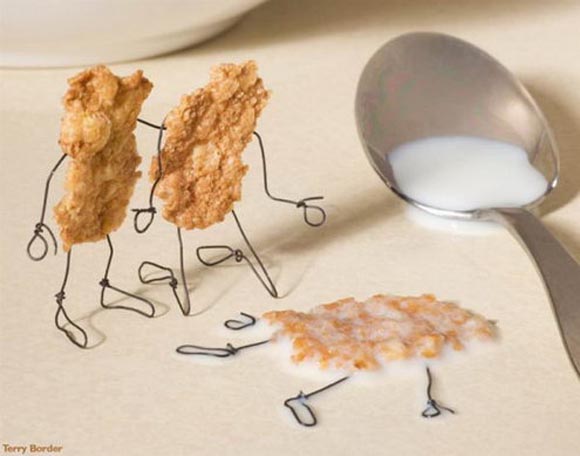 comida con vida por Terry Border