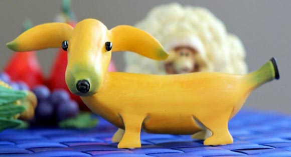 animales hechos con frutas