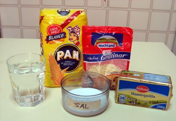 Ingrediente para hacer arepas