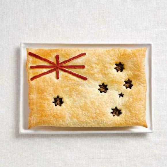 banderas hechas con comida