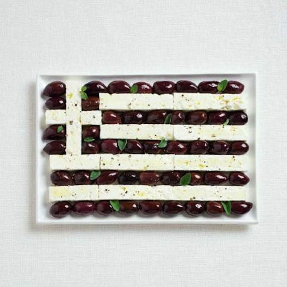 banderas hechas con comida