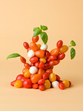 esculturas hechas con verduras