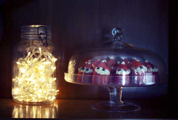 fresas con frosting de vainilla vegano