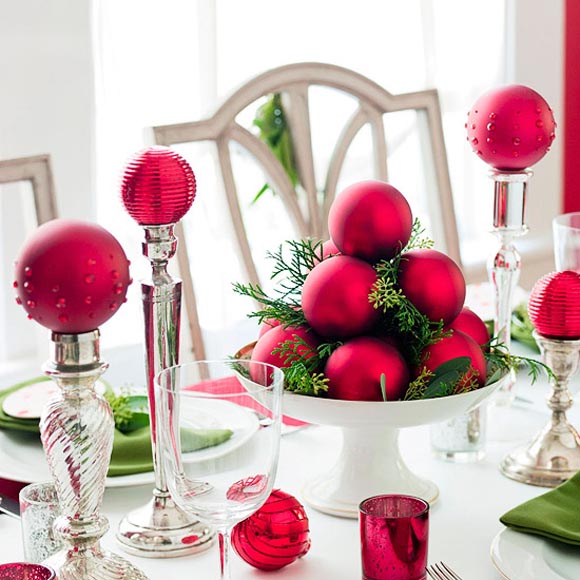 decorar mesa en navidad