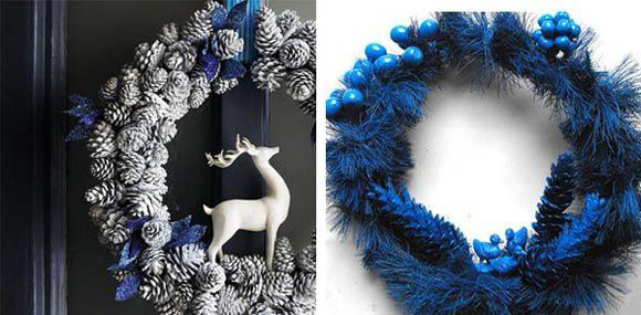decoracion navidad en azul