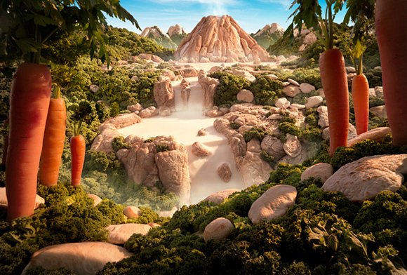 increibles paisajes hechos con comida