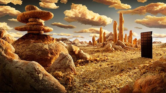 increibles paisajes hechos con comida