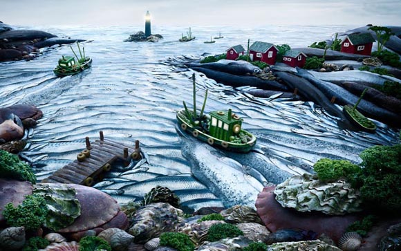 increibles paisajes hechos con comida