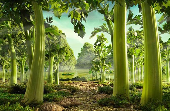 increibles paisajes hechos con comida