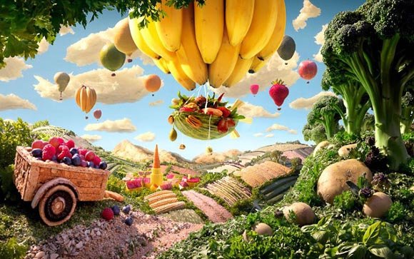 increibles paisajes hechos con comida