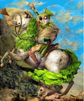 obras de artes clasicas hechas con comida