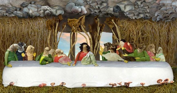 obras de artes clasicas hechas con comida