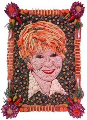 retratos de celebridades hechas con comida