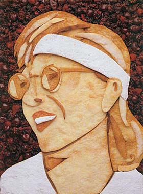 retratos de celebridades hechas con comida