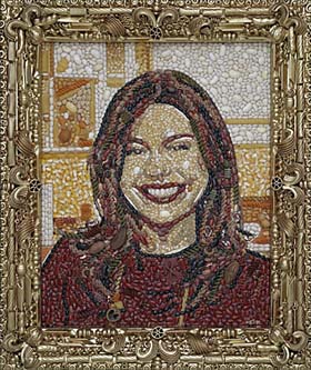 retratos de celebridades hechas con comida