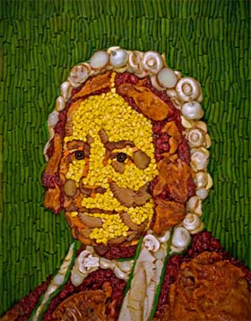 retratos de celebridades hechas con comida