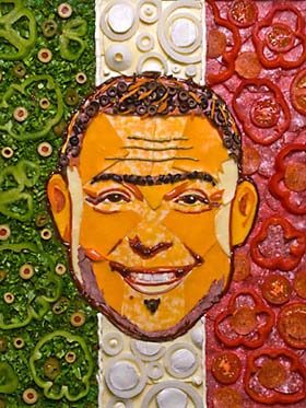 retratos de celebridades hechas con comida