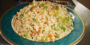 El arroz que no engorda, plato vegetariana